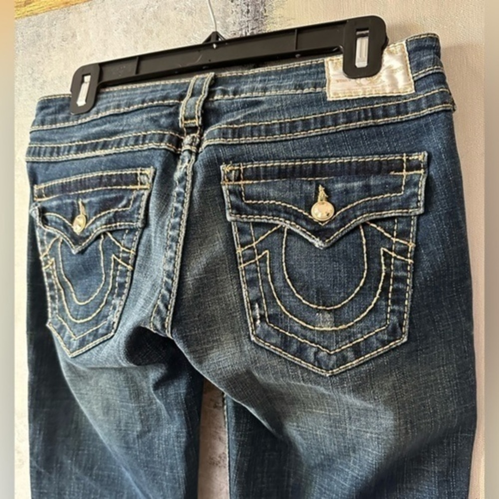 TRUE RELIGION Ricky Flap Pocket Rhinestone Jeans 28